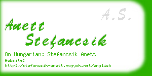 anett stefancsik business card